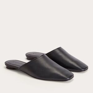 Everlane Day Mule in Black Leather